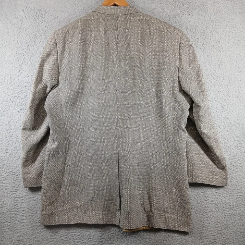 Bert‎ Pulitzer Sport Coat 50 Long Silk Blend Brown Linen Look 2B EUC